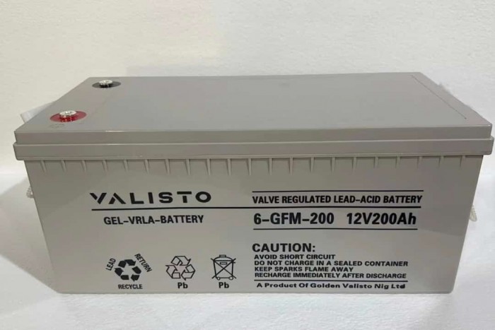 VALISTO Multipower 12V 200AH Inverter Battery